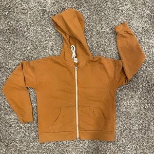 MATE the Label Organic Terry Zip Hoodie in Amber XS